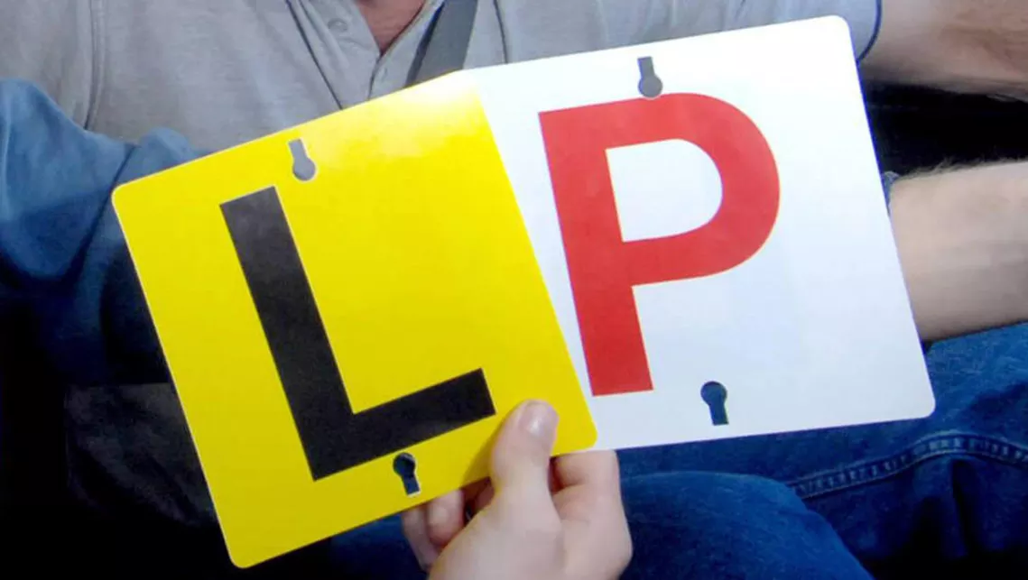 Car With L Plate Printable